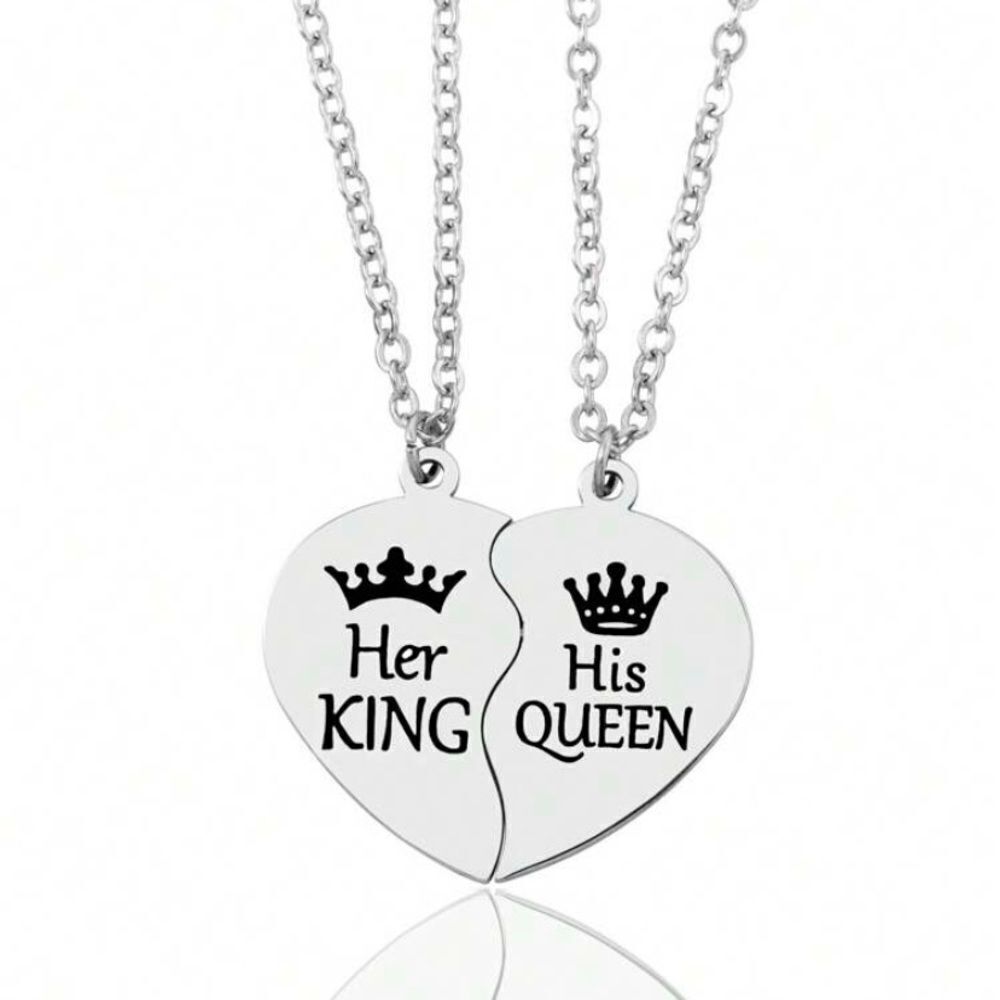 3for$20 NEW pair King Queen Couple Love Necklace